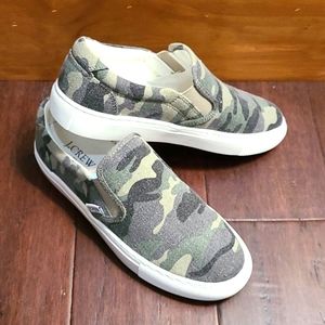 J Crew Camo explorer slip-on canvas sneakers